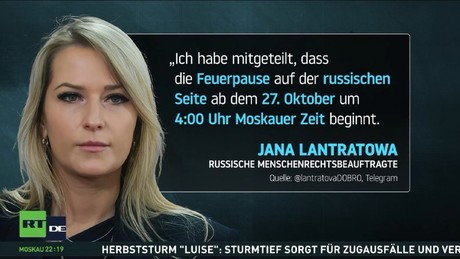 Russland und Ukraine vereinbaren humanitäre Feuerpause im Gebiet Cherson