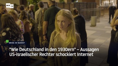 "Wie Deutschland in den 1930ern" – Aussagen US-israelischer Rechter schockiert Internet