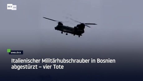 Italienischer Militärhubschrauber in Bosnien abgestürzt – vier Tote