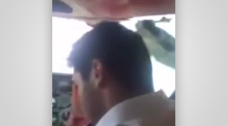 Blood spattered cockpit after vulture crashes into plane injuring pilot during takeoff (VIDEO)