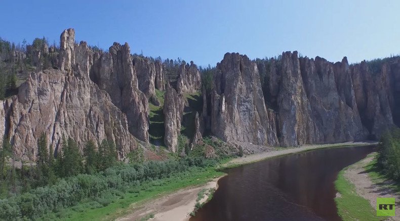 Yakutia rocks: Siberia's amazing Sinsky Pillars as seen from drone (VIDEO)