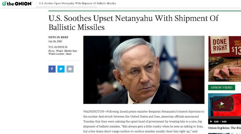 Spoof made real: The Onion jokes on US offering missiles to Israel, turns out true