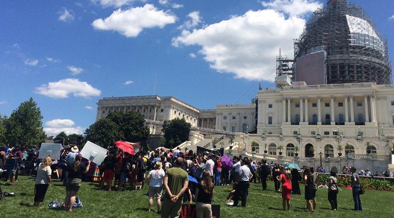 Arizona Apache tribe protests burial ground land-swap at US Capitol
