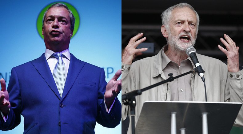 ‘At least he’s a socialist’: Nigel Farage backs Jeremy Corbyn for Labour leadership