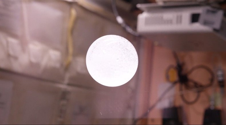 Watch fizzy bubble floating aboard ISS shot by NASA’s new 6K camera (VIDEO)