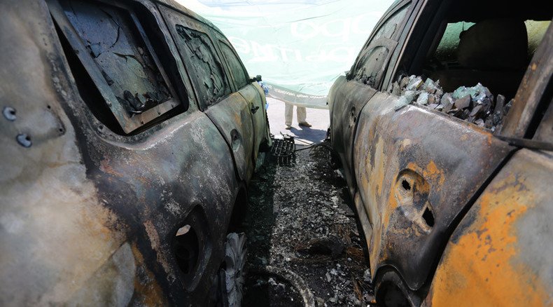 Ukraine OSCE mission's cars set on fire in Donetsk