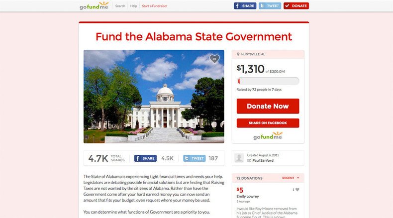 Southern Gimmick: Alabama senator starts GoFundMe page for state budget