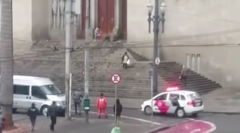 Hostage crisis ends in bloodshed on steps of Sao Paulo cathedral (VIDEO)