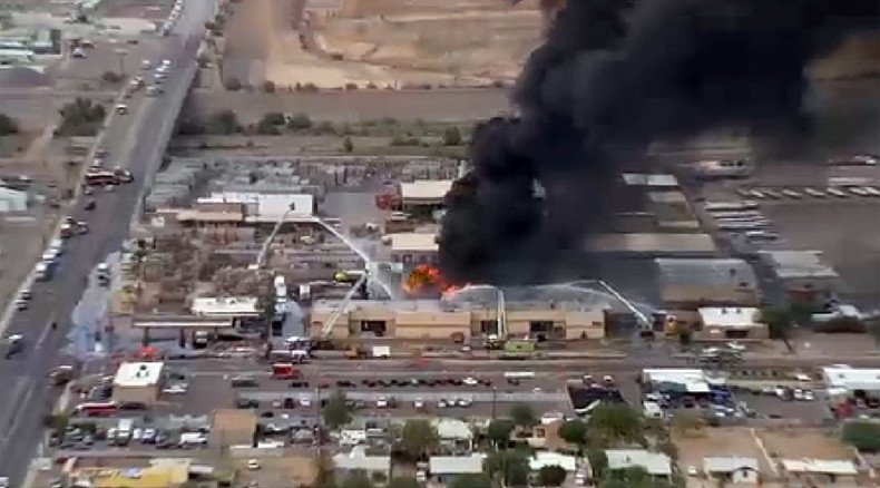 Explosions reported as 'hazardous material' fire rages in Phoenix