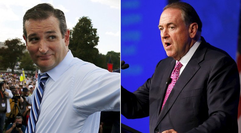 Cruz accused of ‘party crashing’ Huckabee’s Kim Davis rally