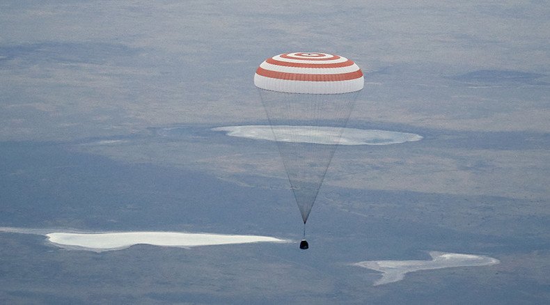 Russian cosmonaut sets new space record, lands with two first-timers in Kazakhstan (PHOTOS)