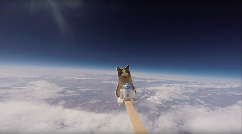 Space cadets: 2 small girls send home-made craft into stratosphere, film on GoPro (VIDEO)