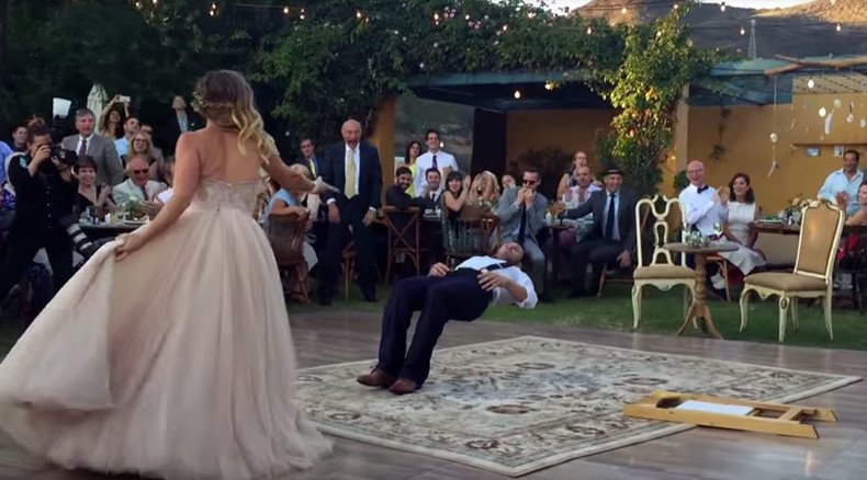 Love spell: Bride makes magician husband 'levitate' during first dance (VIDEO)