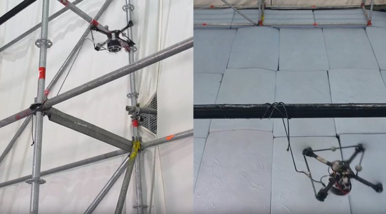 Crossing gaps: Drones can build rope bridges all by themselves (VIDEO)
