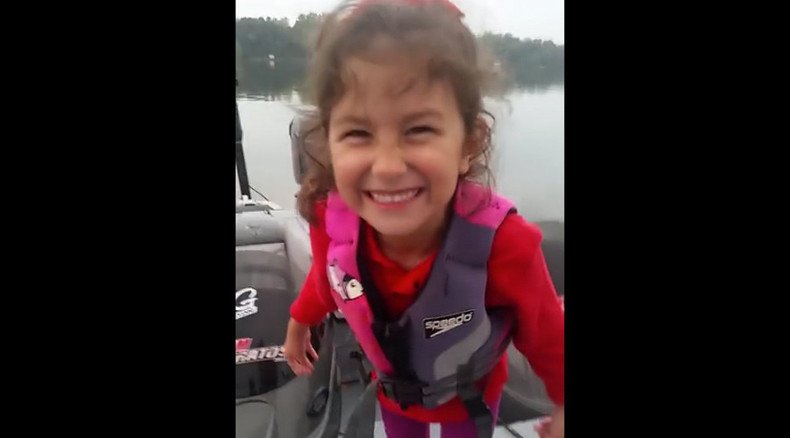 'Oh My Gosh!': 5yo girl catches huge fish with Barbie fishing rod (VIDEO)