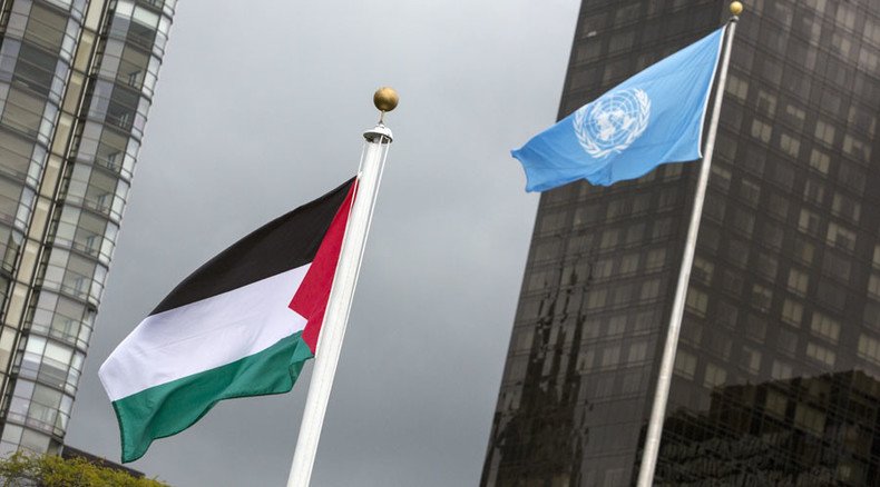‘Day of hope’: Abbas calls for full UN membership as Palestine flag flies at HQ for 1st time (VIDEO)