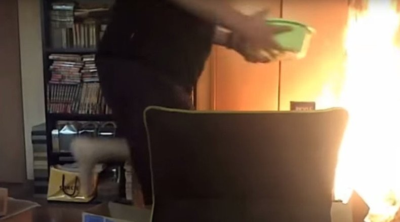 Playing with fire: Japanese game streamer burns down flat while toying with lighter (VIDEO)