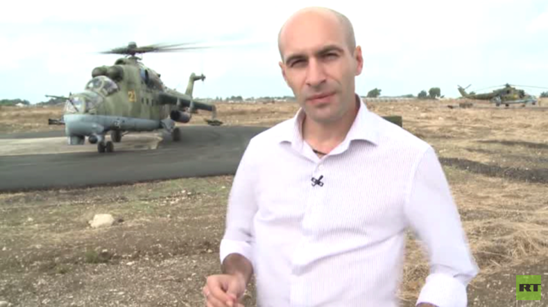 RT EXCLUSIVE: Mi-24 gunships guarding Russia's hub of anti-ISIS ops in Syria