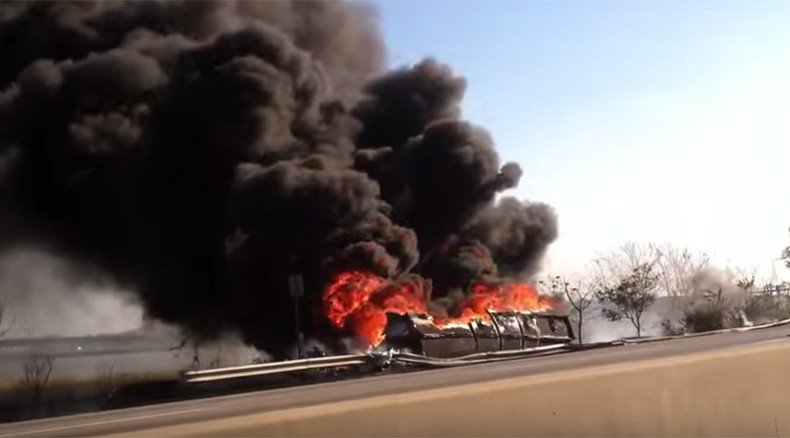 Massive tanker truck explodes on New Jersey turnpike (VIDEOS)