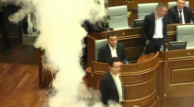 Teargas at Kosovo parliament: 1 MP faints, 2 hospitalized after opposition stunt (VIDEO)