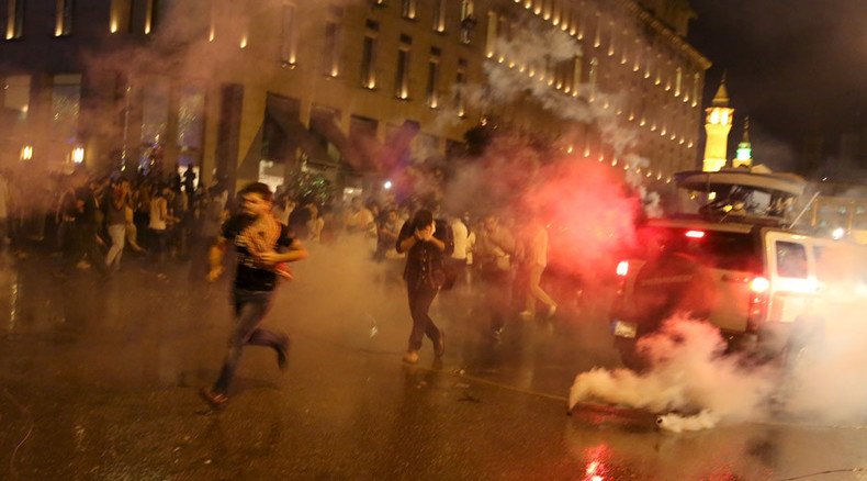 Police use tear gas, water cannon to break up protest in Lebanon’s capital