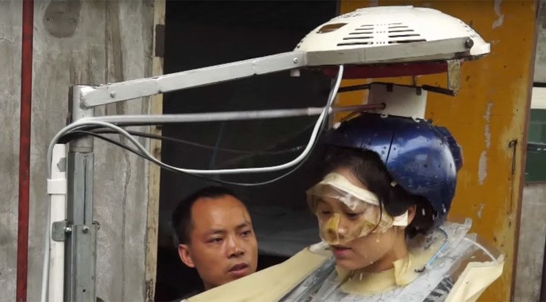 Chinese inventor spends 16 years designing hair-washing machine (VIDEO ...