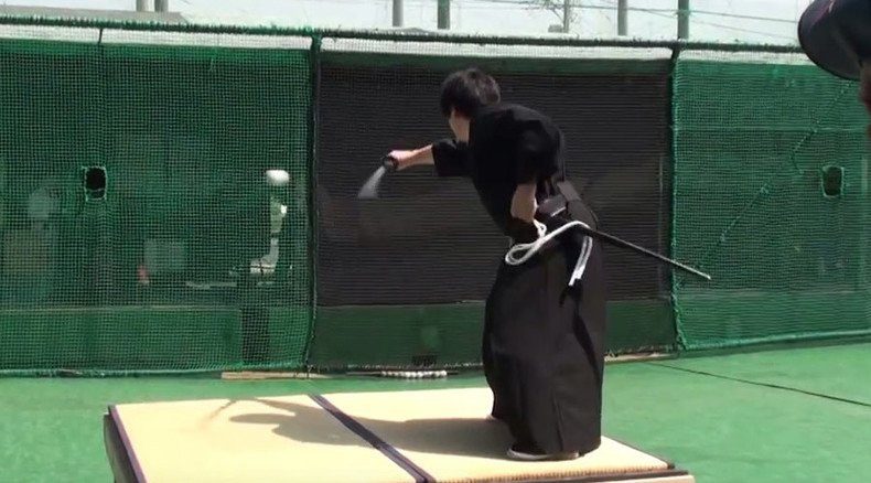 Forget lightsabers: Samurai slices baseball traveling at 100 mph in half (VIDEO)