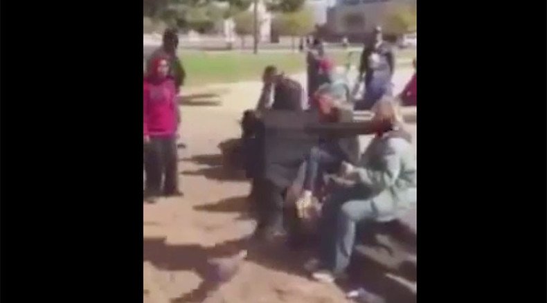 Black youths viciously attack homeless white woman - as passersby do nothing (GRAPHIC VIDEO)