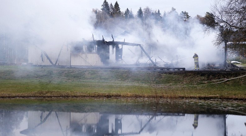 Firefighters battle 5th suspected arson at Swedish refugee shelters in 2 weeks