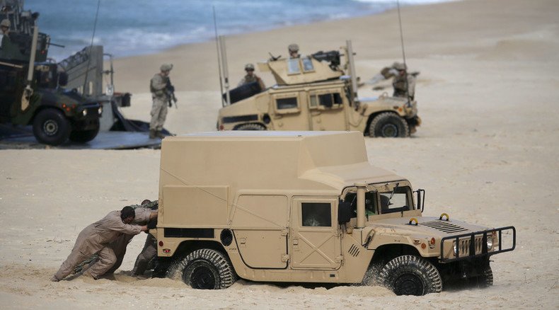 War game whoops! NATO exercises end with hovercraft, Humvees stuck in sand (VIDEO)