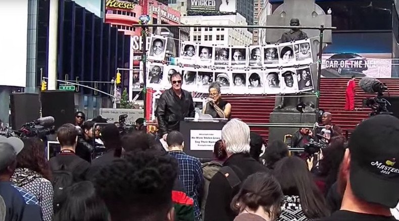 New York police union calls for Tarantino boycott after director appears at anti-brutality rally