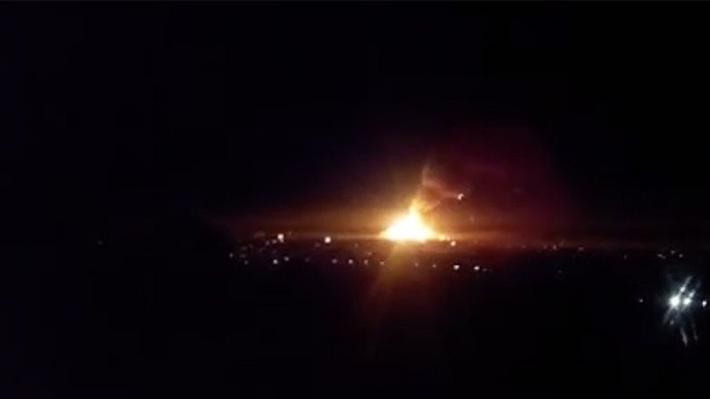 ‘Act of terror’? Huge blasts rock E. Ukraine after gov’t ammo facility catches alight (VIDEOS)