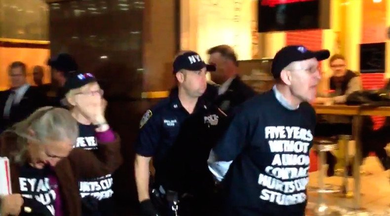 NYPD arrests 50 at protest over wages & raises at CUNY headquarters