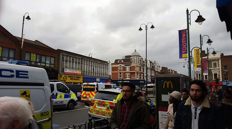 Armed police evacuate London tube station after man 'threatens passengers with scissors'