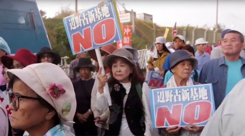 ‘Marines out!’ Okinawa demonstrators mark 500th day of protest against US base (VIDEO)