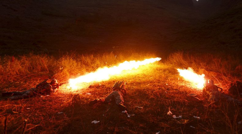 China used flamethrowers to lure terrorists out of cave - military daily