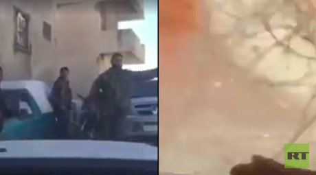 Moment RT crew's car hit by mortar shell in Syria caught on camera (VIDEOS)