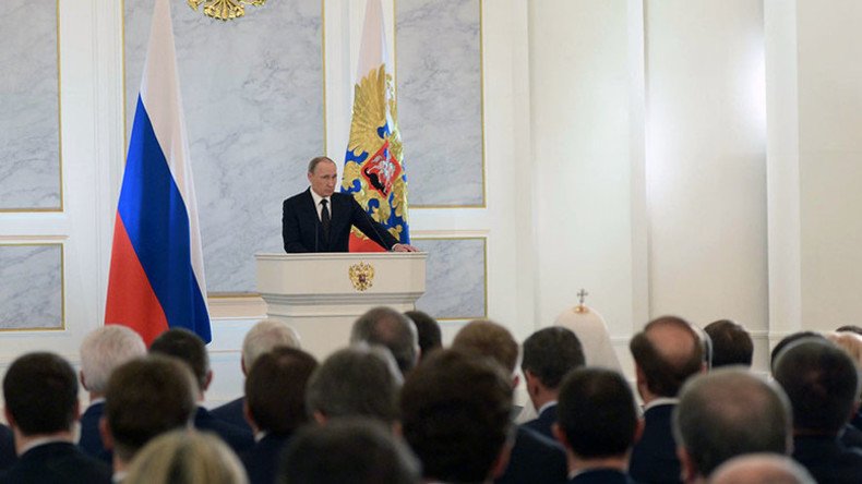 Putin addresses Russian legislators