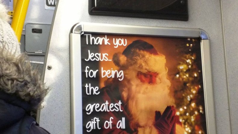 Putting Christ back into Christmas: Santa prays to Jesus in bus ad