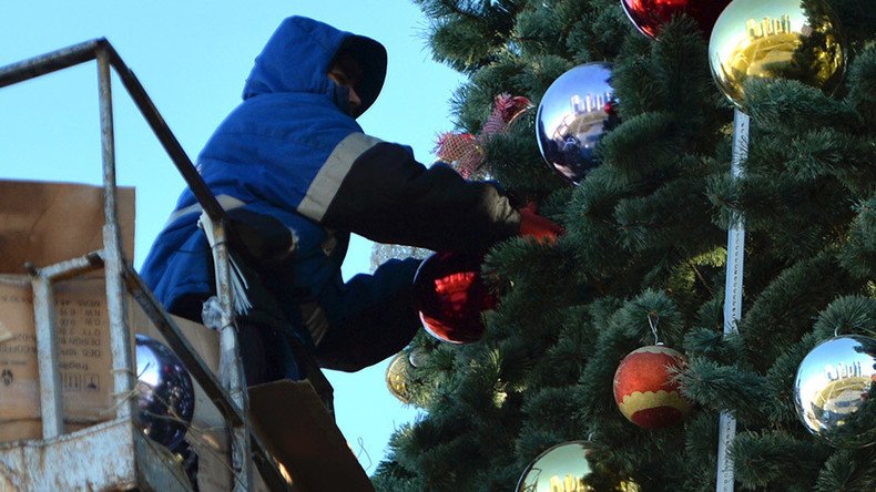 Christmas tree in Russia pulled down after locals say ‘it looks like dildo’