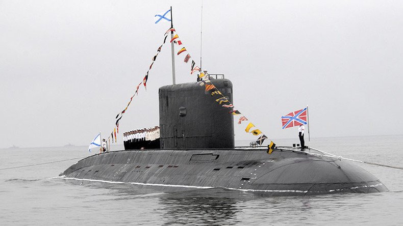 Russian submarine with cruise missiles off Syria coast - reports