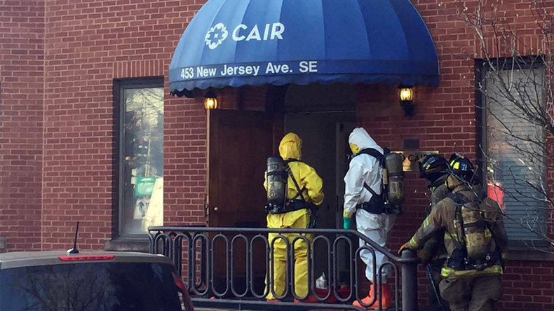 Muslim group CAIR's HQ evacuated after powdery substance found in envelope 