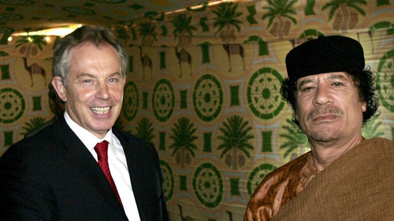 Blair denies 'protecting' Colonel Gaddafi