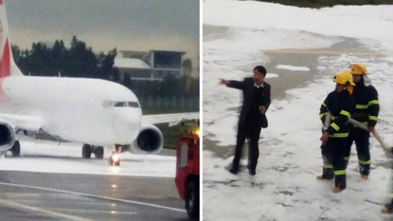 Chinese firemen spray wrong plane with foam, cause 10hr delay