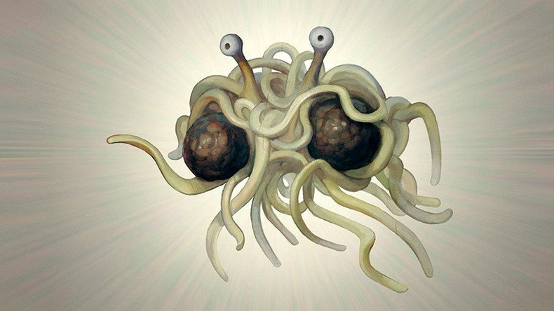 Jesus who? Beer can pole & maybe 'Flying Spaghetti Monster' at Florida Capitol display