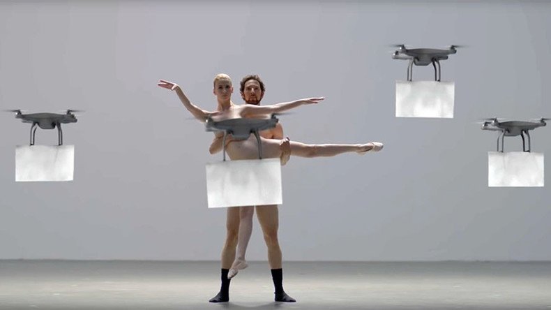 Drones perform ‘Swan Lake’ with naked ballet dancers