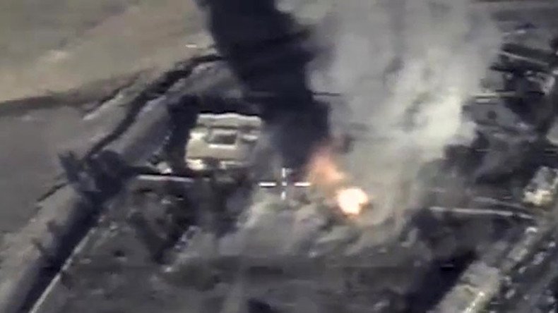 Russian Air Force strikes large ISIS base in Syria after opposition provides coordinates - MoD
