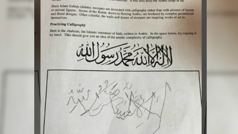 Virginia county closes schools over Arabic calligraphy homework