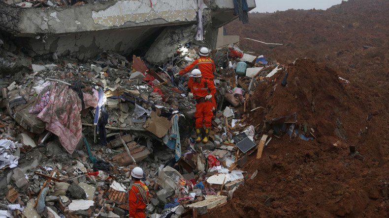 Landslide in southern China leaves almost 60 people missing, causes gas pipeline blast