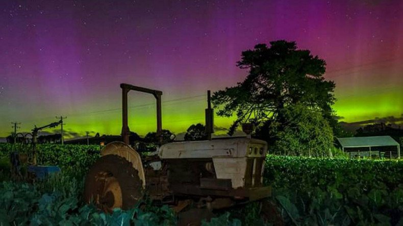 Strewth! Tasmanian sky lights up with spectacular aurora